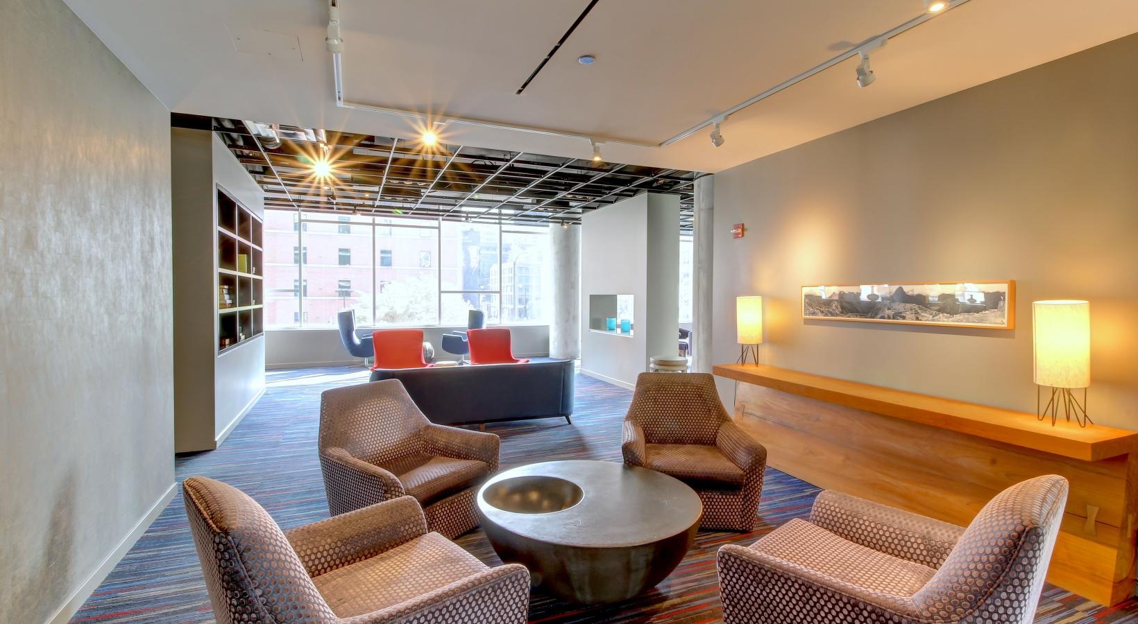 Settle into comfort at Eight O Five a room with a table and chairs