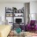 a living room with a tv and couches
